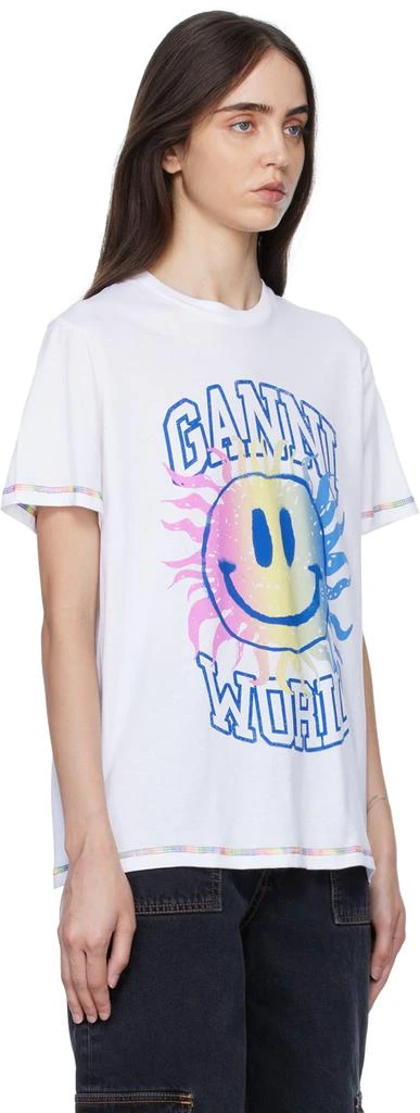 商品Ganni|White Smiley T-Shirt,价格¥646,第2张图片详细描述