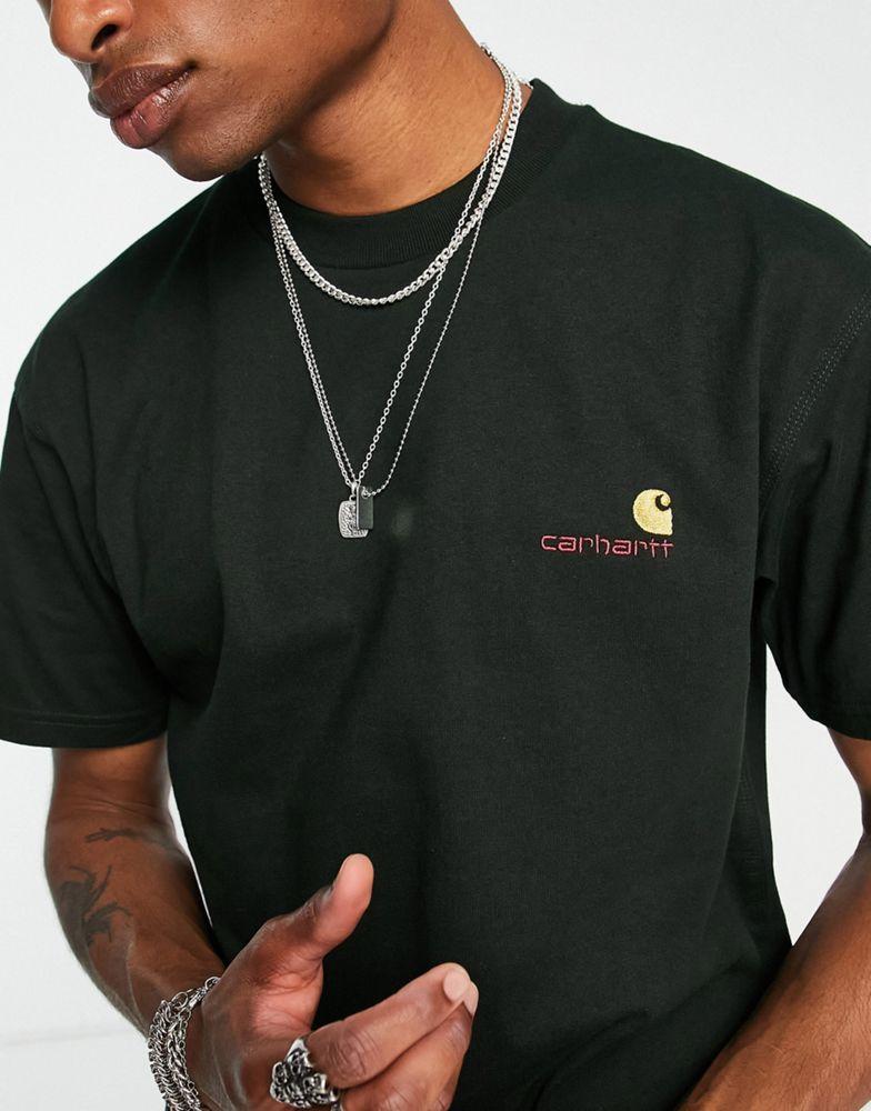 Carhartt WIP american script relaxed t-shirt in dark  green商品第3张图片规格展示