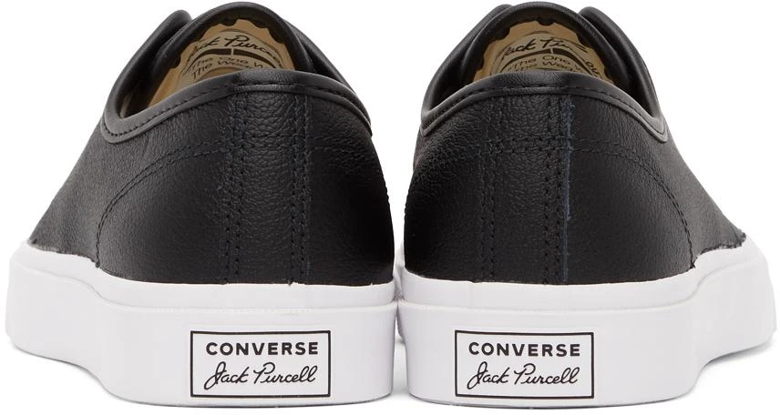 商品Converse|Black Leather Jack Purcell OX Sneakers,价格¥333,第4张图片详细描述