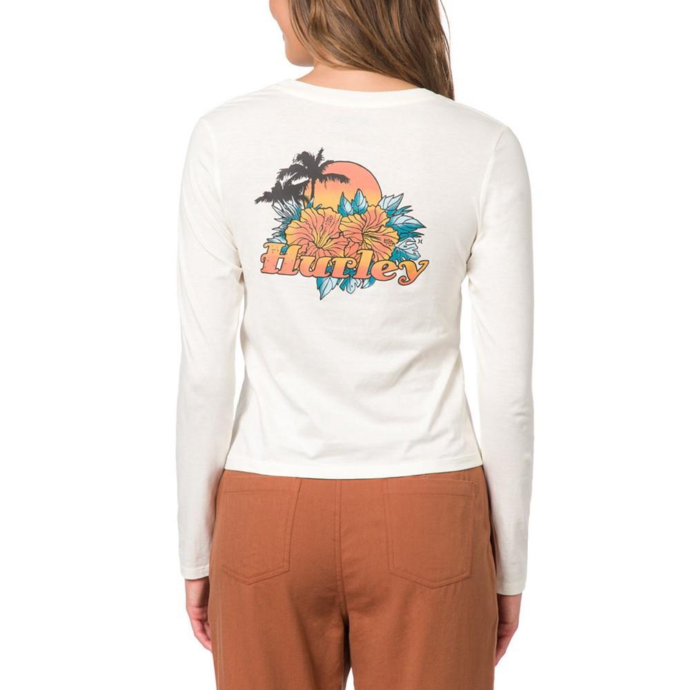 商品Hurley|Juniors' Violet Cotton Graphic Long-Sleeve T-Shirt,价格¥118,第4张图片详细描述