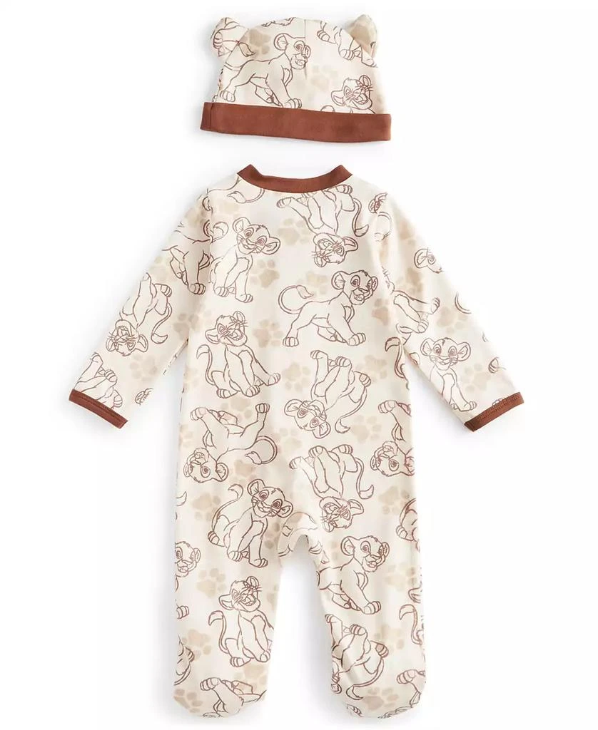 商品Disney|Baby Boys The Lion King Footed Coverall & Hat, 2 Piece Set,价格¥159,第2张图片详细描述