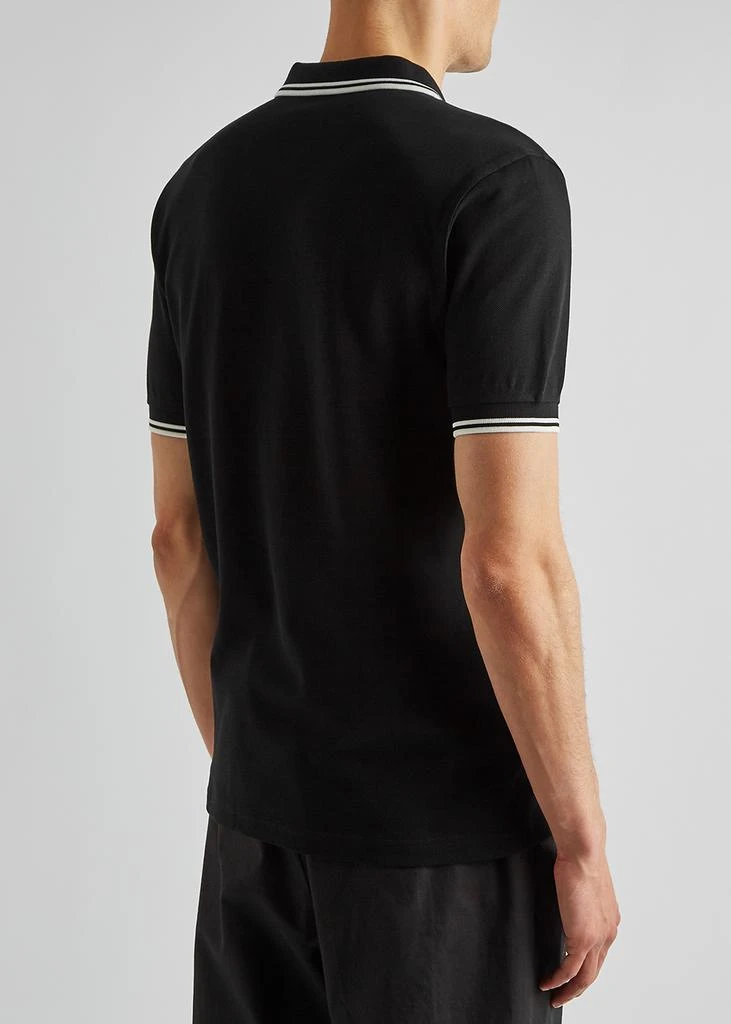 商品Fred Perry|M3600 black piqué cotton polo shirt,价格¥771,第3张图片详细描述