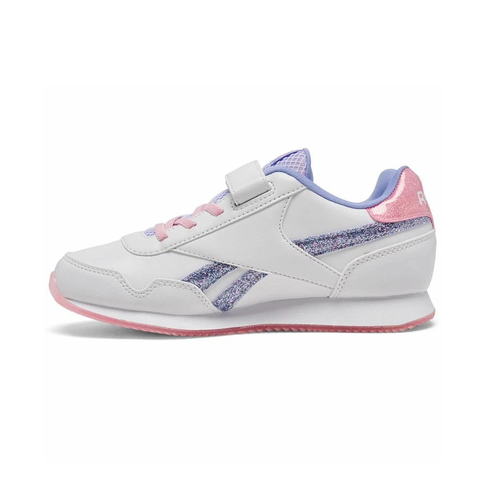 商品Reebok|Little Girls Royal Classic Leather Jog 3.0 Fastening Strap Casual Sneakers from Finish Line,价格¥331,第3张图片详细描述