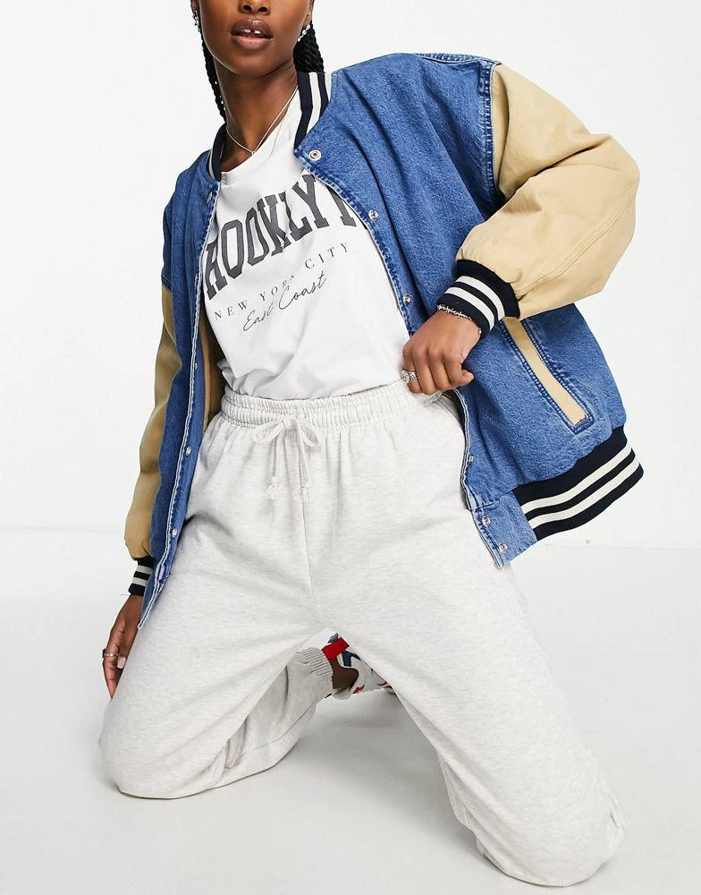 商品Topshop|Topshop oversized 90s jogger in grey marl,价格¥198,第4张图片详细描述
