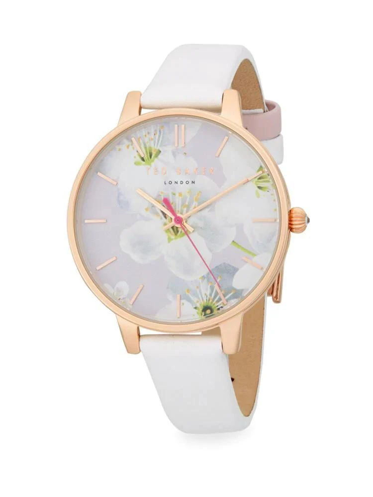 商品Ted Baker London|Stainless Steel and Leather-Strap Watch,价格¥582,第1张图片