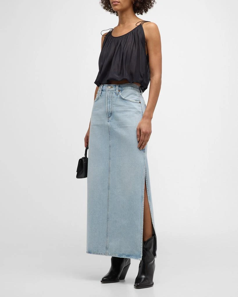 商品AGOLDE|Astrid Slice Denim Maxi Skirt,价格¥957,第2张图片详细描述