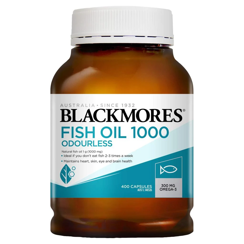 商品Blackmores|Blackmores Odourless Fish Oil 1000mg 400 Capsules,价格¥336,第1张图片
