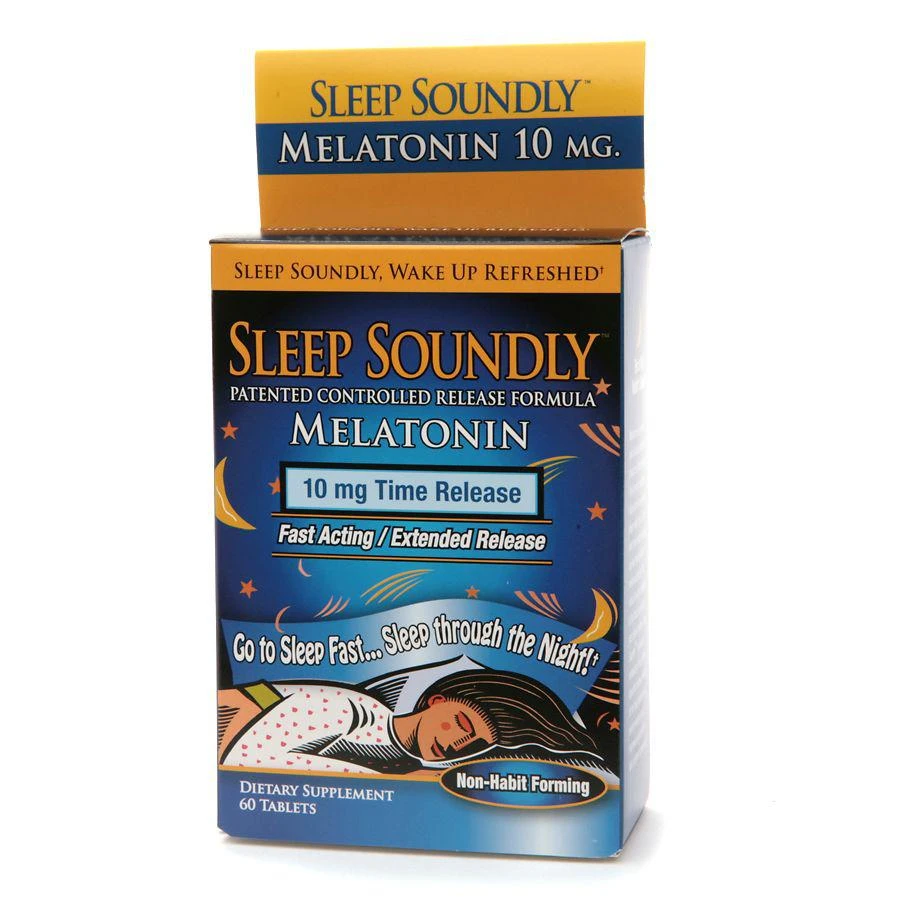 商品Windmill Health Products|Sleep Soundly Melatonin 10mg, Time Release Tablets,价格¥66,第1张图片