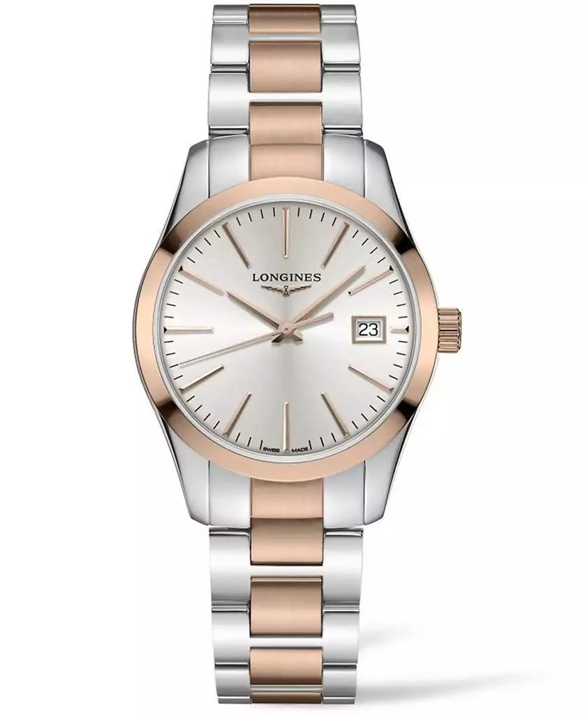 商品Longines|Women's Swiss Conquest Classic Two-Tone PVD Stainless Steel Bracelet Watch 34mm,价格¥8809,第1张图片