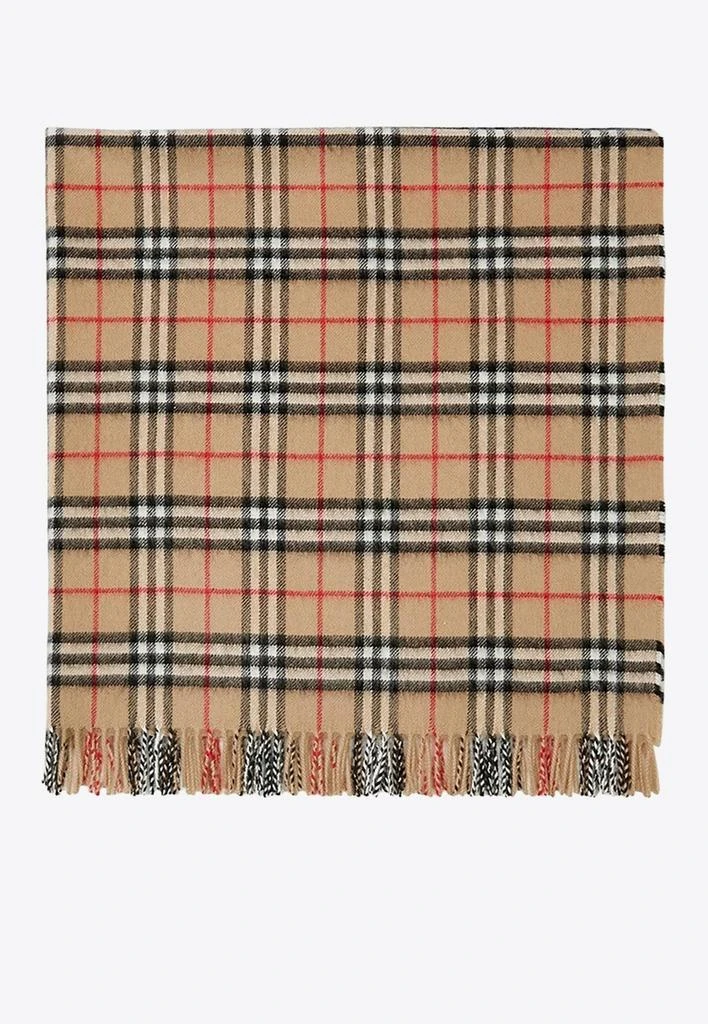 商品Burberry|Babies Check Pattern Cashmere Blanket,价格¥3894,第1张图片