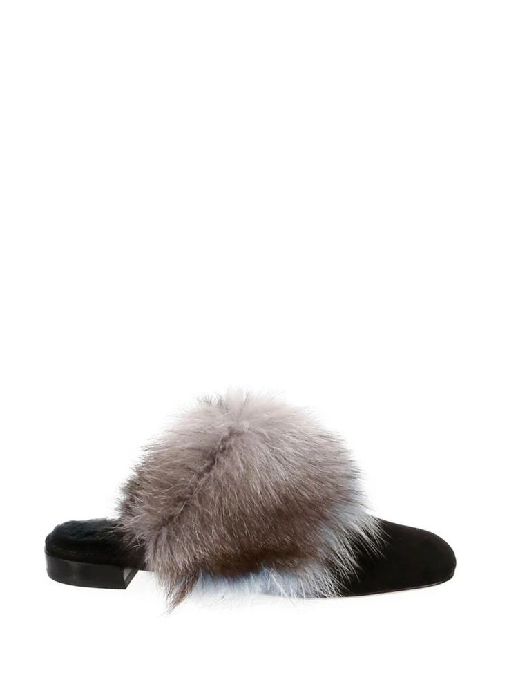 商品Stuart Weitzman|Furgetit Fox Fur & Suede Mules,价格¥2324,第5张图片详细描述