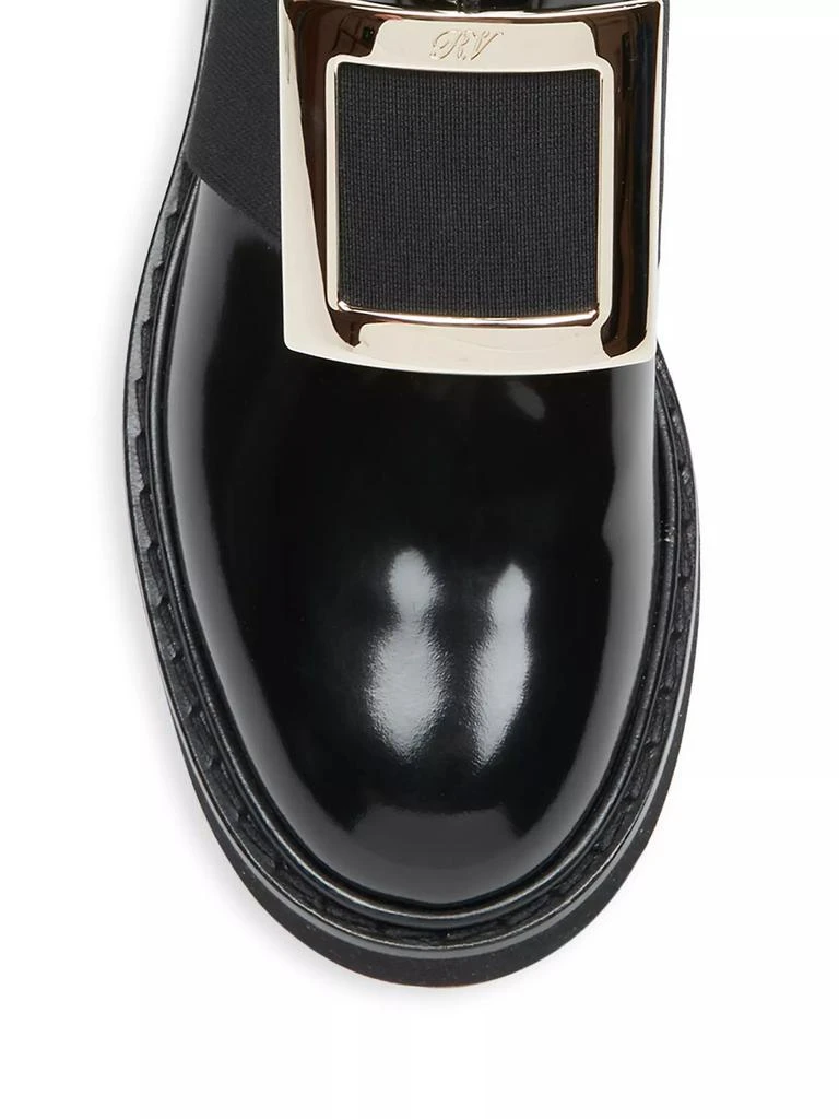 商品Roger Vivier|Viv Rangers Patent Leather Chelsea Boots,价格¥10914,第4张图片详细描述