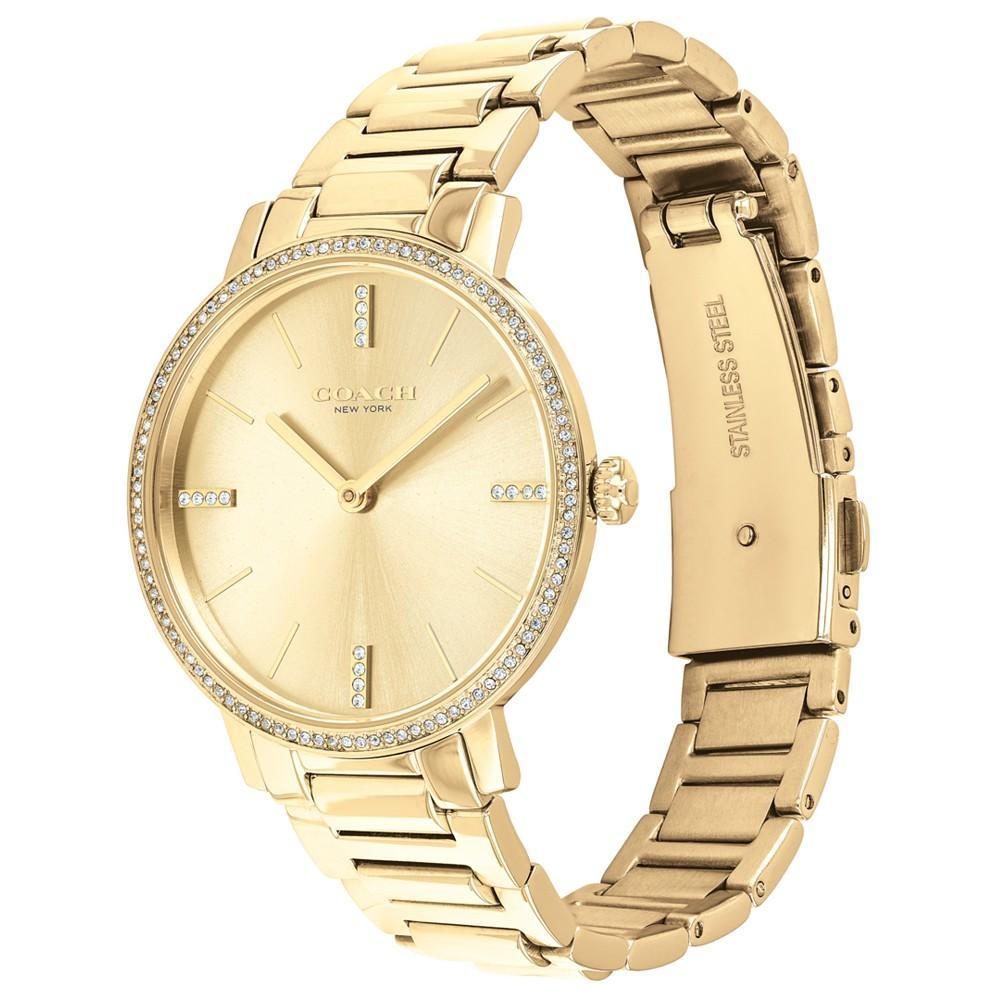 商品Coach|Women's Audrey Gold-Tone Stainless Steel Bracelet Watch 35mm,价格¥1515,第4张图片详细描述