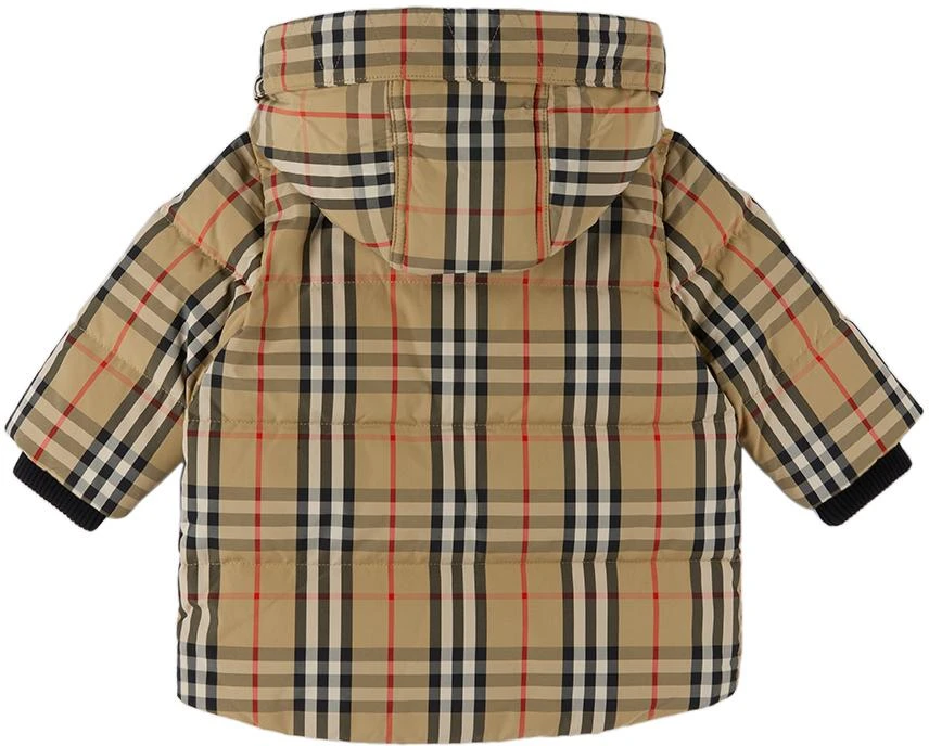 商品Burberry|Baby Beige Down Vintage Check Jacket,价格¥1625,第2张图片详细描述