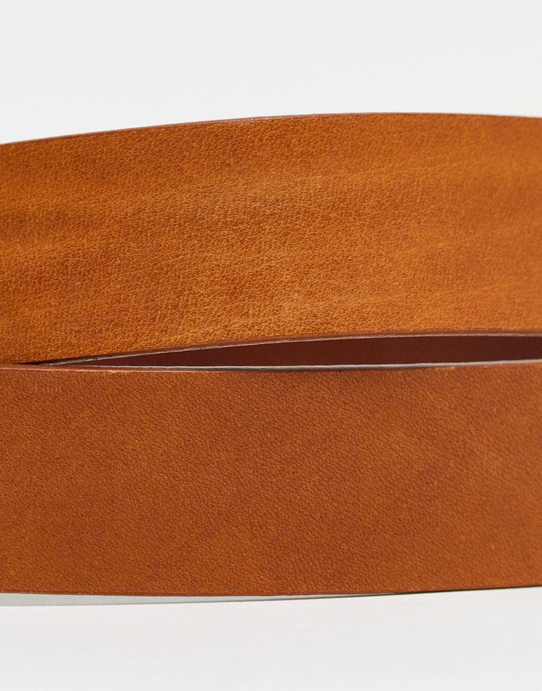 Levi's leather logo belt in tan商品第2张图片规格展示
