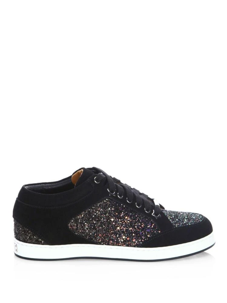 商品Jimmy Choo|Miami Glitter & Suede Sneakers,价格¥1784,第5张图片详细描述