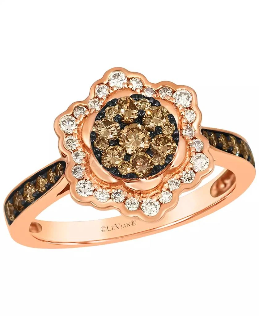 商品Le Vian|Chocolate Diamond (0.58 ct. t.w.) and Nude Diamond (0.23 ct. t.w.) Ring in 14K Strawberry Gold,价格¥35993,第1张图片