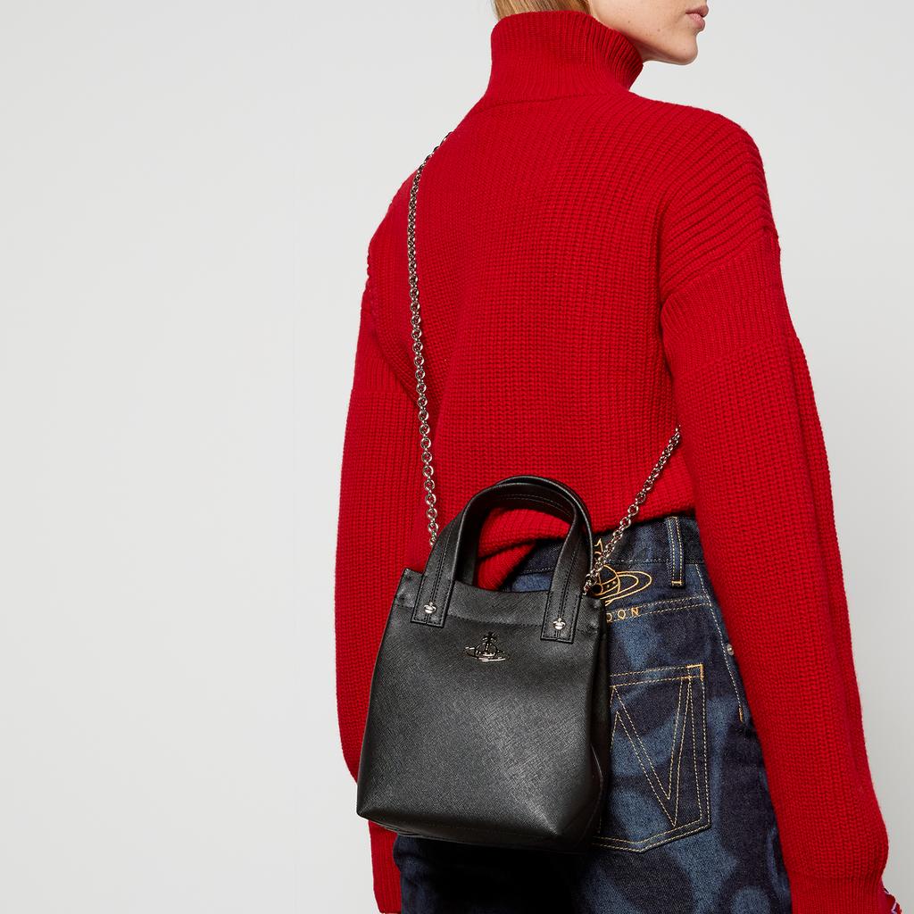 Vivienne Westwood Mini Robin Saffiano Leather Tote Bag商品第2张图片规格展示