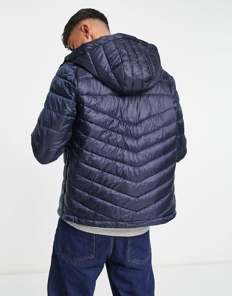 商品Jack & Jones|Jack & Jones Essentials padded jacket with hood in navy,价格¥324,第4张图片详细描述