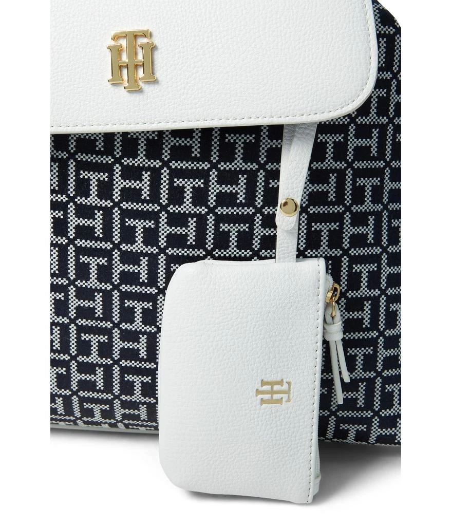 商品Tommy Hilfiger|Maxine II Flap Backpack w/ Hangoff Square Monogram Jacquard,价格¥685,第3张图片详细描述