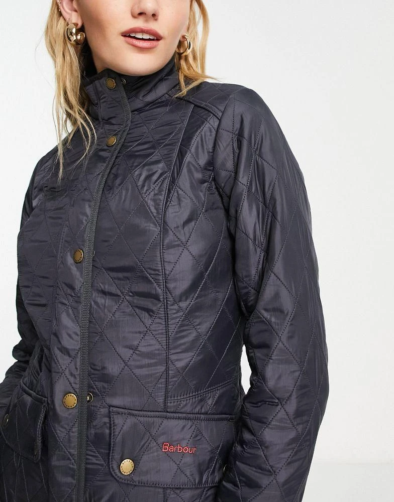 商品Barbour|Barbour Cavalry Polarquilt jacket with cord collar in navy,价格¥1159,第4张图片详细描述