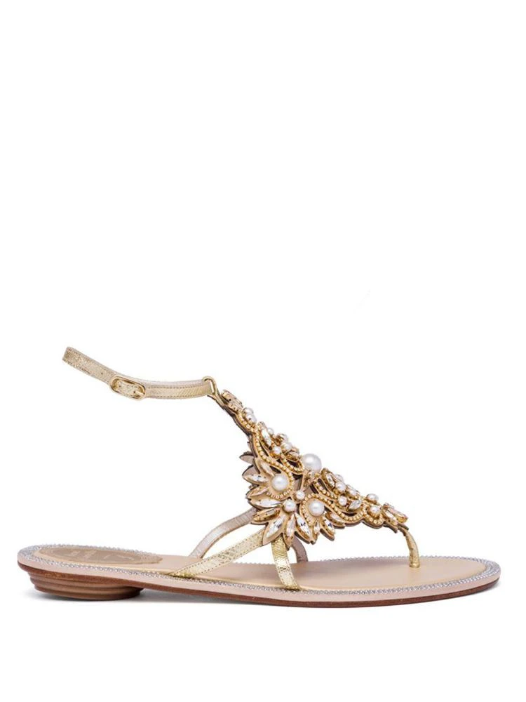 商品Rene Caovilla|Embellished Metallic Snakeskin Sandals,价格¥5666,第5张图片详细描述