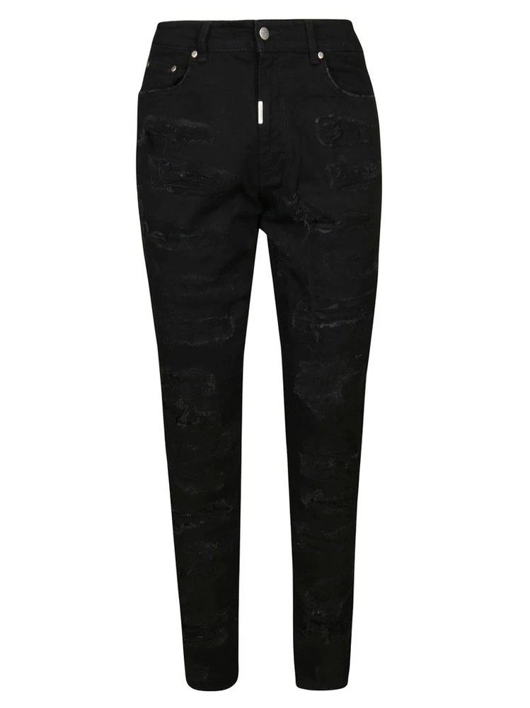 商品Represent|Represent Shredded Distressed Skinny Jeans,价格¥528,第1张图片