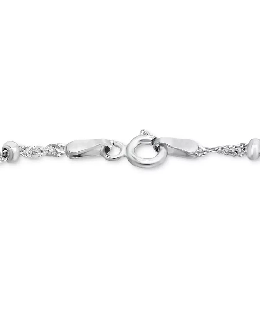 商品Giani Bernini|Sterling Silver Bracelet,  7-1/4" Singapore Small Beaded Chain,价格¥76,第4张图片详细描述