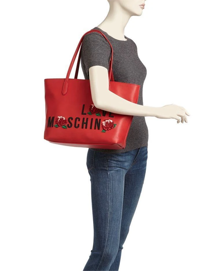 商品Moschino|Love Leather Tote  ,价格¥2061,第2张图片详细描述