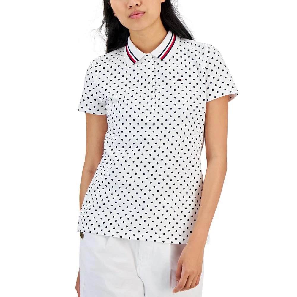 商品Tommy Hilfiger|Women's Dotted Polo Shirt,价格¥307,第1张图片