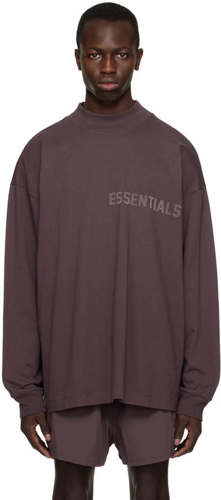 商品Essentials|2023春季新款 紫色圆领长袖 T 恤 男女同款,价格¥421,第1张图片