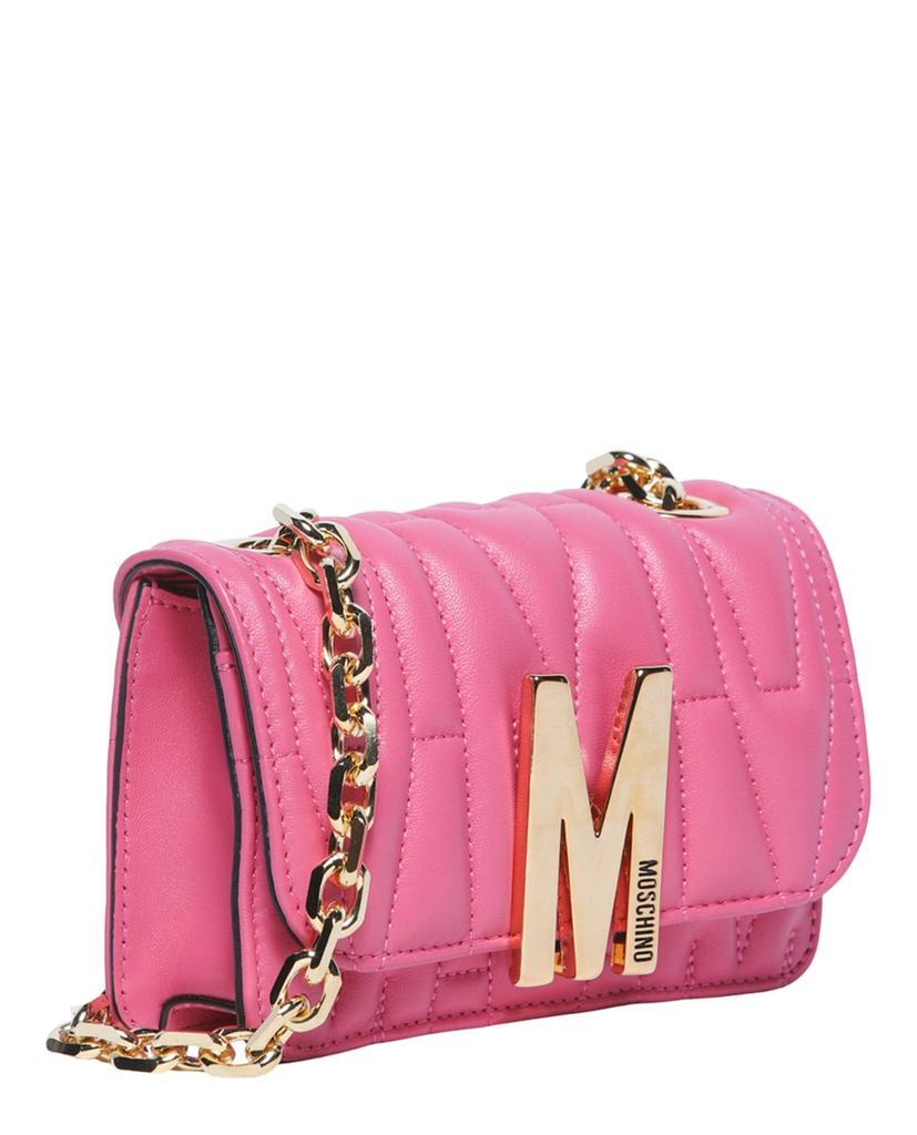 商品Moschino|M-Logo Quilted Leather Crossbody Bag,价格¥2944,第4张图片详细描述