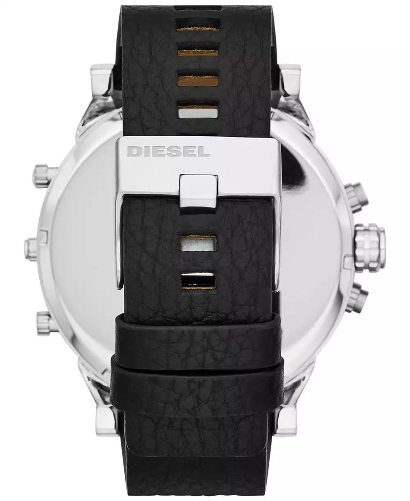 商品Diesel|Men's Chronograph Mr. Daddy 2.0 Black Leather Strap Watch 66x57mm DZ7313,价格¥2928,第3张图片详细描述