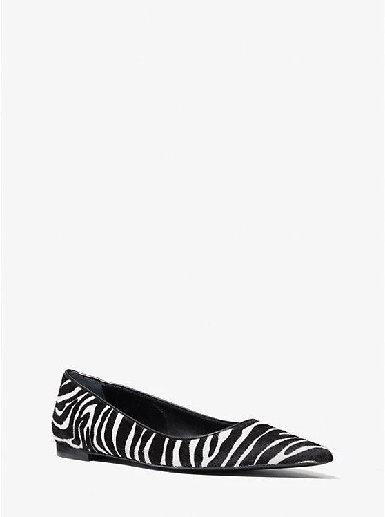 商品Michael Kors|Agnes Zebra Print Calf Hair Flat,价格¥1452,第1张图片