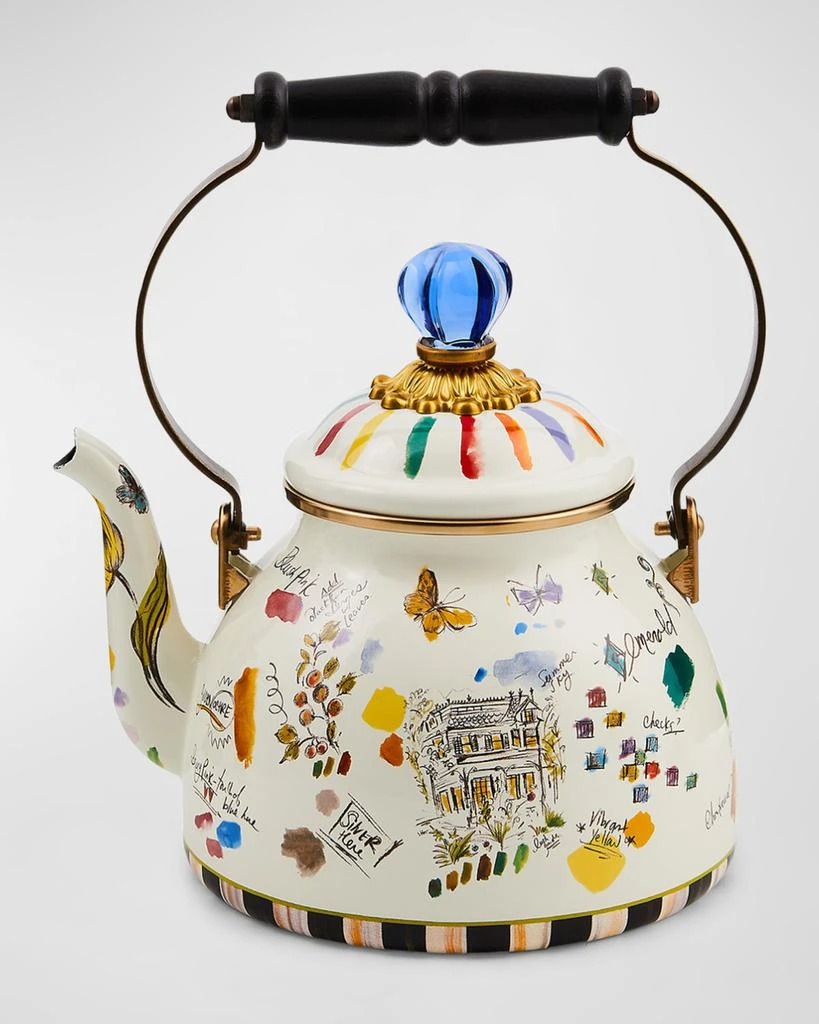 商品MacKenzie-Childs|Sketchbook 2 Quart Tea Kettle,价格¥1312,第1张图片