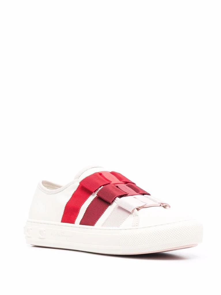 商品Salvatore Ferragamo|SALVATORE FERRAGAMO - Vara Leather Sneakers,价格¥6022,第3张图片详细描述