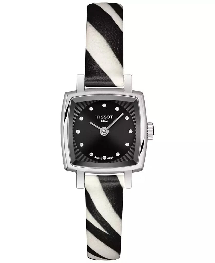 商品Tissot|Women's Lovely Diamond 1/20 ct t.w. Printed Strap Watch 20mm,价格¥2137,第1张图片