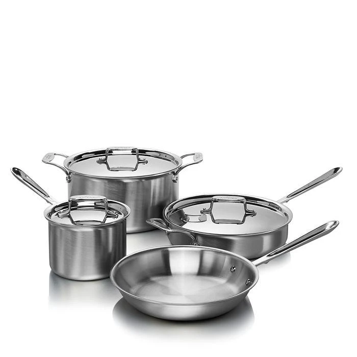 商品All-Clad|d5 Stainless Brushed 7-Piece Cookware Set - Exclusive,价格¥5233,第2张图片详细描述