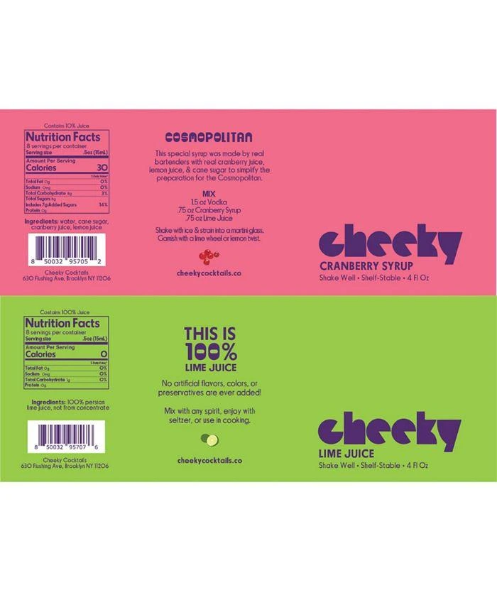 商品Cheeky Cocktails|Cosmopolitan Set - 4oz,价格¥141,第2张图片详细描述