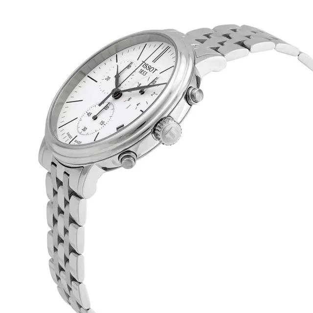 商品Tissot|Tissot T-Classic Carson Premium Chronograph Quartz White Dial Watch T122.417.11.011.00,价格¥3064,第2张图片详细描述