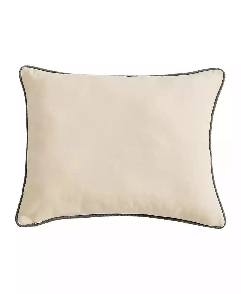 Bear Applique Grey Felt Decorative Pillow, 16" x 20" 商品