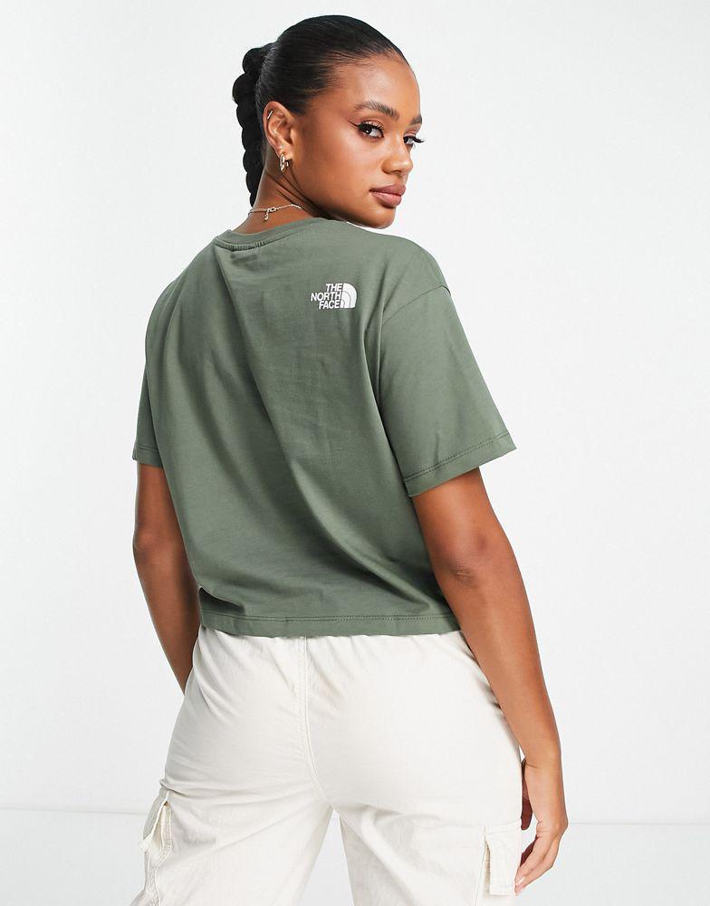 The North Face Simple Dome cropped t-shirt in khaki商品第2张图片规格展示
