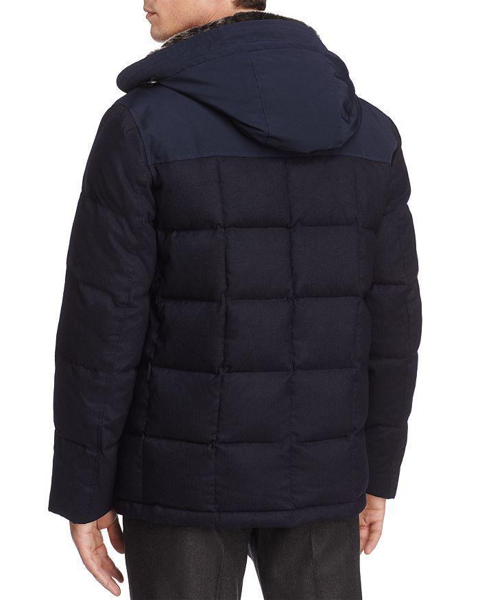 商品Cole Haan|Flannel Down Hooded Jacket,价格¥3654,第4张图片详细描述