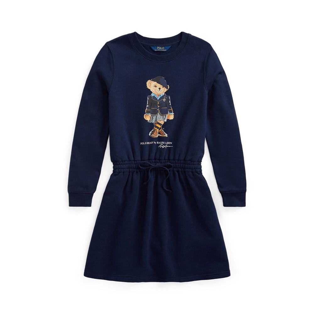 Big Girls Long Sleeves Polo Bear Fleece Dress商品第1张图片规格展示