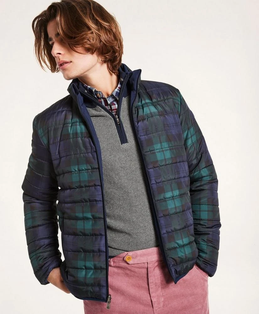 商品Brooks Brothers|布克兄弟 男士冬季防风保暖格子双面棉服羽绒服,价格¥410,第1张图片