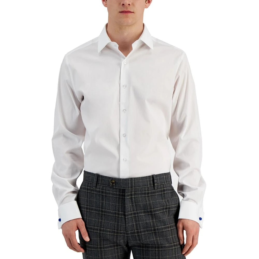 商品Alfani|Men's Slim Fit Stain Resistant French Cuff Dress Shirt, Created for Macy's,价格¥191,第1张图片