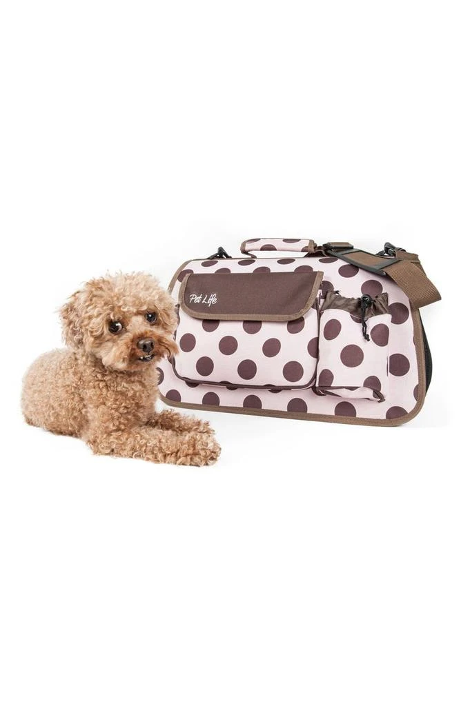 商品PET LIFE|Faux Shealing Lined Folding Zippered Airline-Approved Casual Carrier,价格¥402,第4张图片详细描述