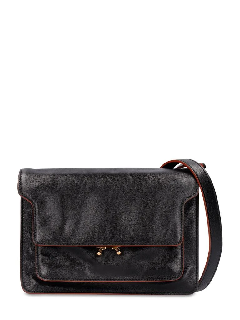 商品Marni|Medium Trunk Soft Leather Shoulder Bag,价格¥14944,第1张图片