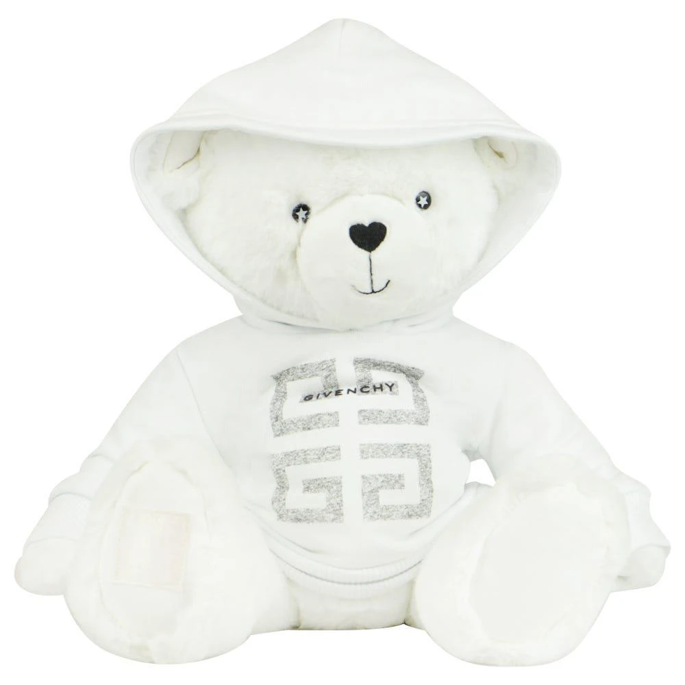 商品Givenchy|White Plush Hoodie Teddy Bear,价格¥617,第3张图片详细描述