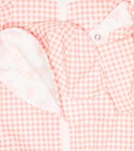 商品Ralph Lauren|Baby gingham cotton playsuit, bib, and hat set,价格¥703,第3张图片详细描述